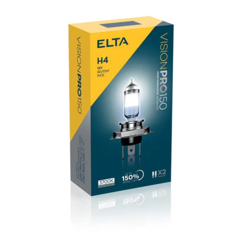ELTA H4 12V 60/55W Vision PRO +150% BOX 2ks