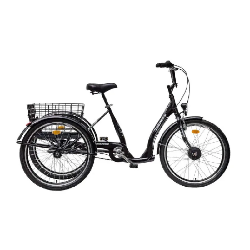Elektro Trojkolka Liberty e-COMFY 24" 2026 antracitová 36V 14Ah, barevný displej