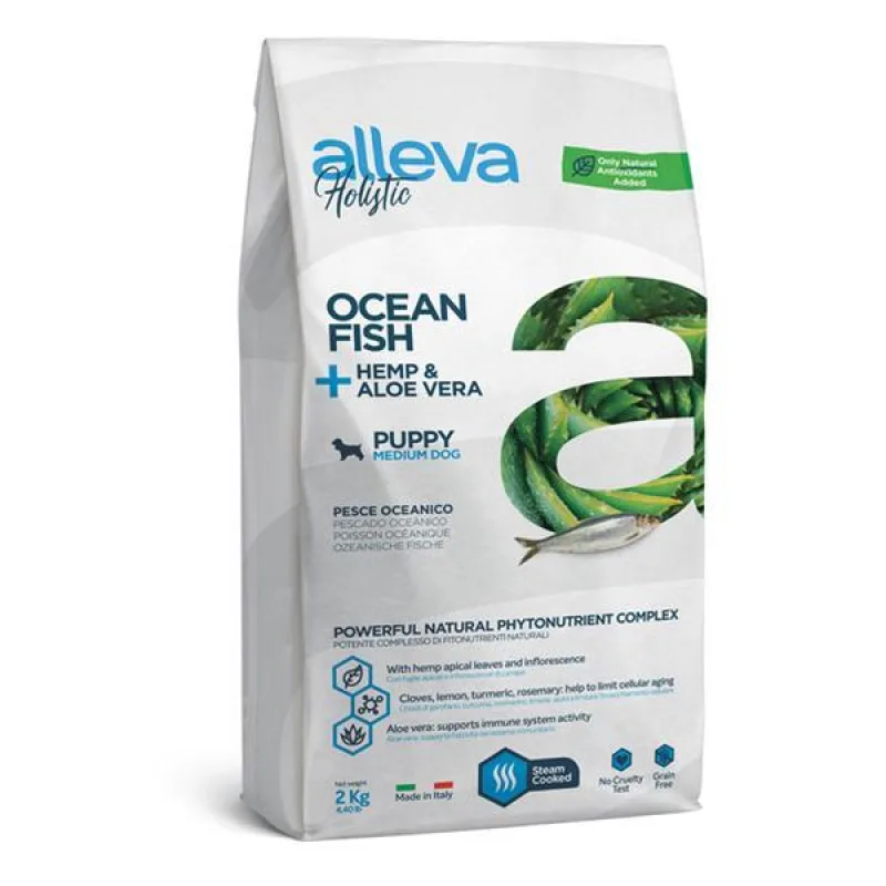 Alleva HOLISTIC dog puppy & junior medium fish 0,8 kg