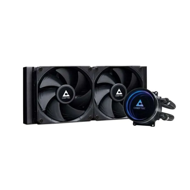 CHIEFTEC vodní chlazení CPU Iceberg 240 Dark, 2x120mm, ARGB vodní blok, LGA1851, AM5, černá (CLC-240-BLK)