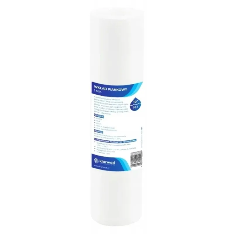 Filtračná vložka Klarwod - vinuté vlákno + polypropylén 10" - 1 mikrón