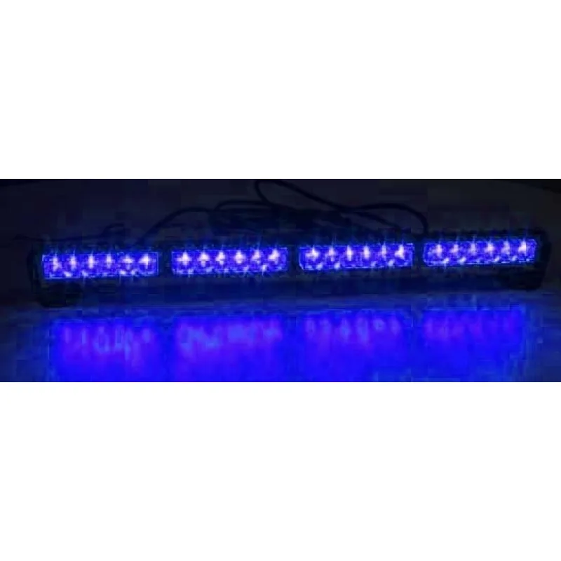 LED světelná alej, 24x 1W LED, modrá 645mm, ECE R10 kf755-4blu