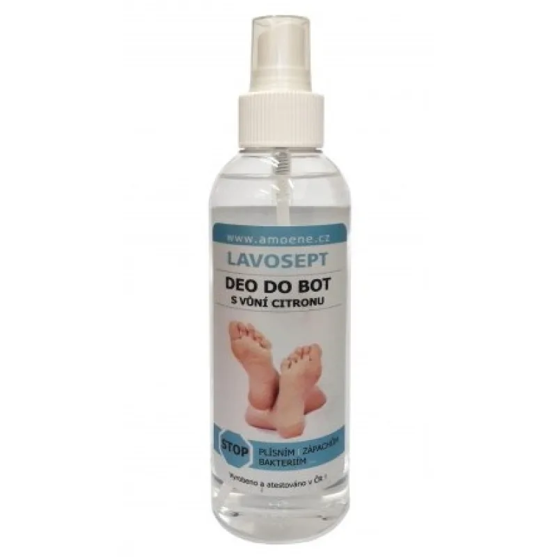 AMOENÉ LAVOSEPT Obuv Deo do topánok 200ml - roztok pre dezinfekciu obuvi - s vôňou citrónu