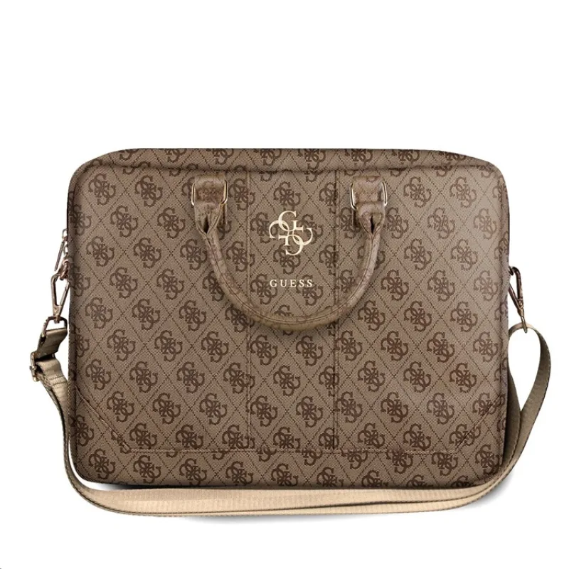 NONAME Guess PU 4G Metal Logo Taška na Notebook 15/16" Brown 3666339005375