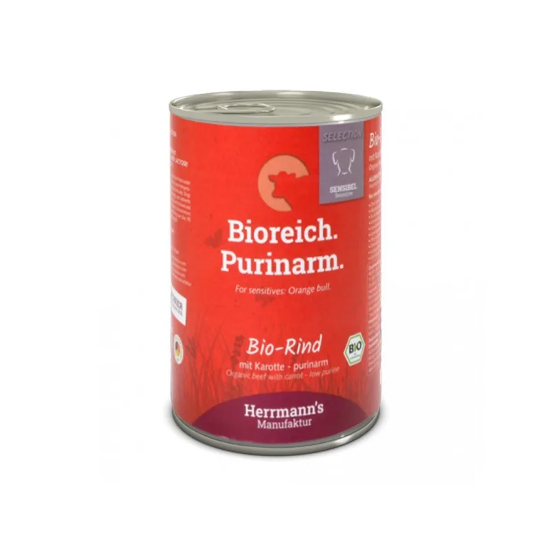 Herrmanns BIO Hovädzie mäso s mrkvou, konzerva 6x 400 g