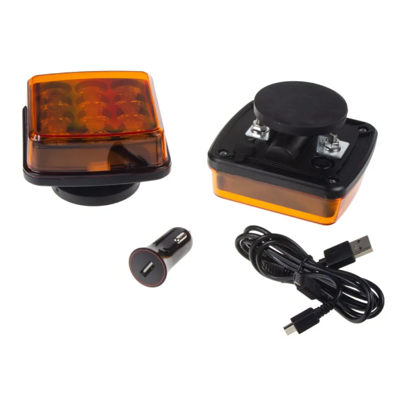 LED výstražné světlo, oranžové, ECE R10, R65, set 2ks wl-h05ora
