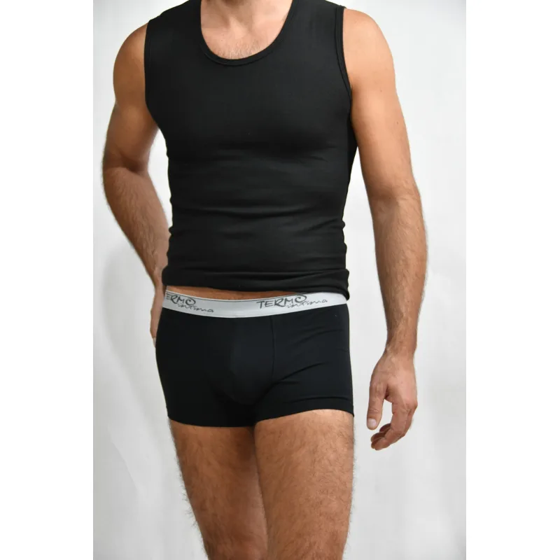 Pánske boxerky bavlnené SET - balenie 4ks - XL, čierna 4x