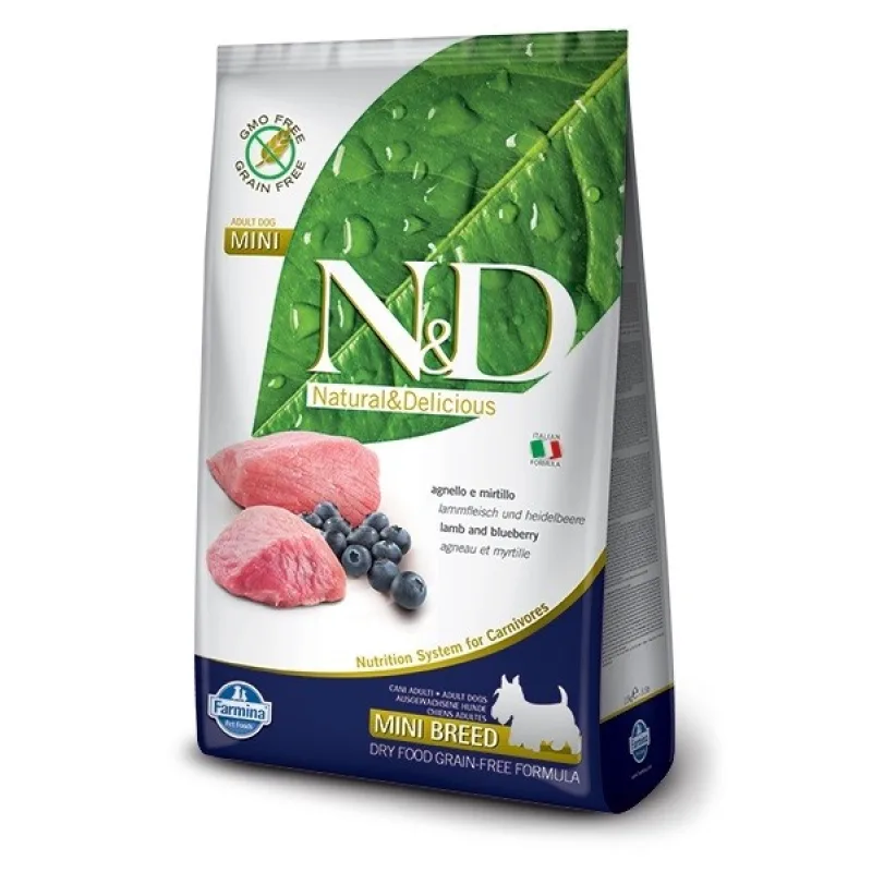 Farmina N&D dog PRIME (GF) adult mini, lamb & blueberry 7 kg