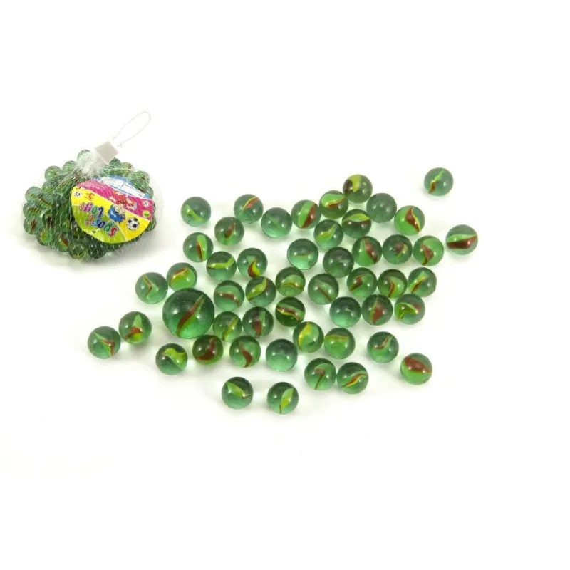 Teddies Guľôčky sklenené 1,5cm v sieťke