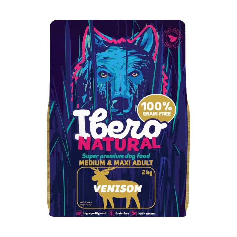 IBERO GF Ibero Grain-free Dog Medium & Maxi Adult Venison - 2kg