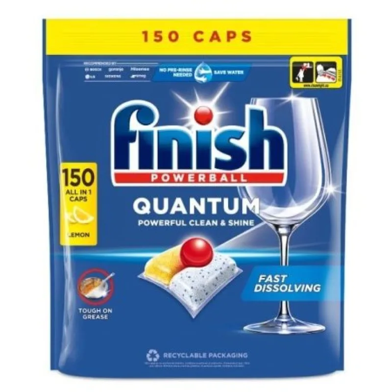 Finish Quantum All in 1 Lemon tablety do umývačky 150ks