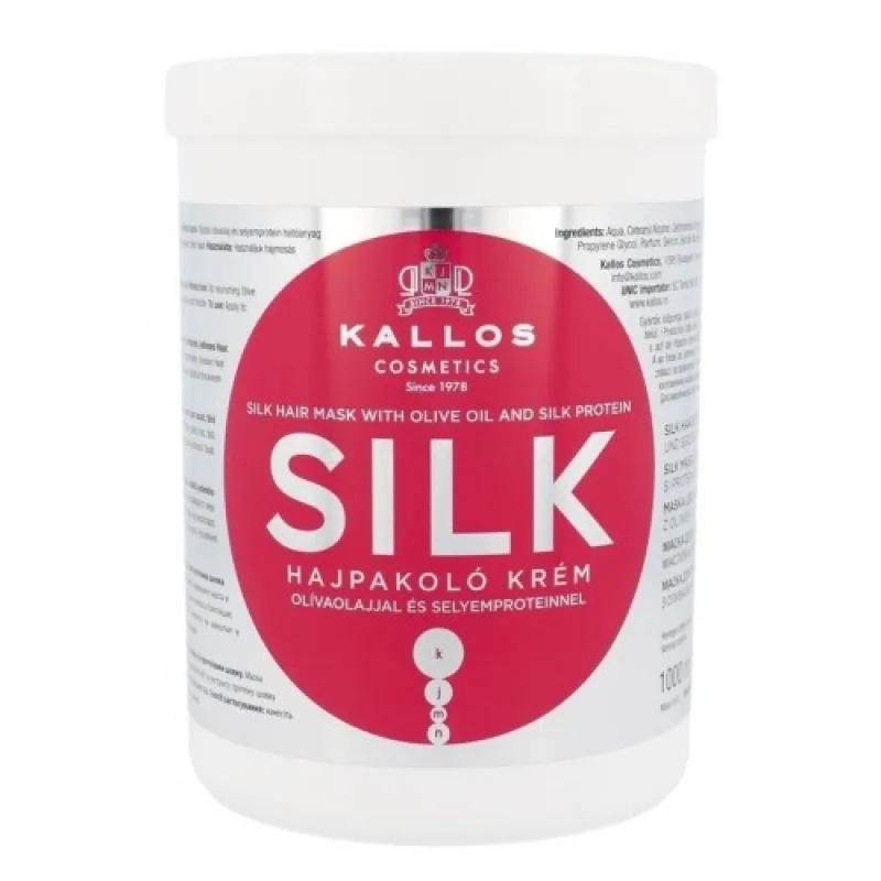 KALLOS KJMN Silk Hair Mask 1000ml - hydratačná regeneračná maska na zničené vlasy