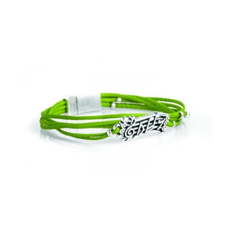 Music Gift Company Náramek na ruku - notový zápis (zelený)