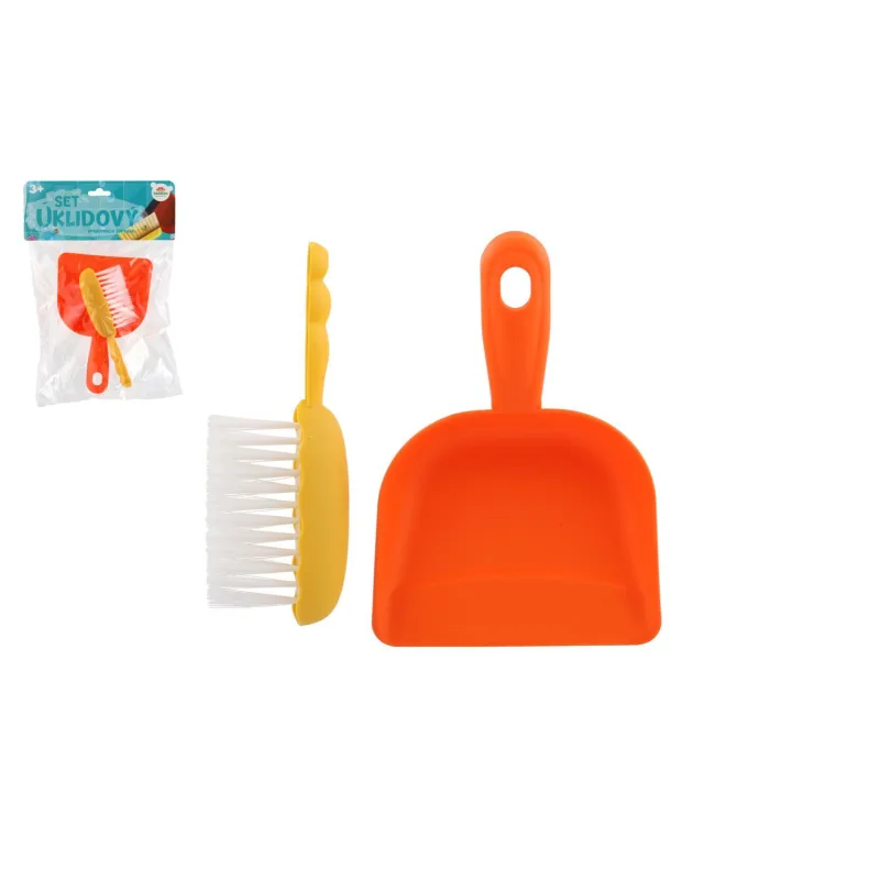 Teddies Uklízecí sada/uklízečka plast smetáček + lopatka v sáčku 20,5x29cm