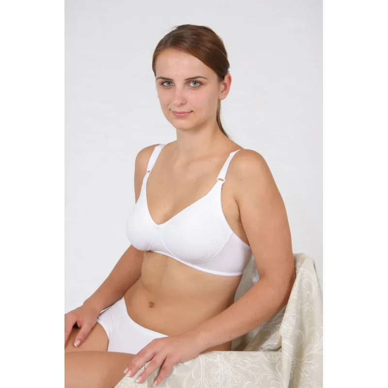 Milena- bavlnená podprsenka z ľahkej soft bavlny - biela, 90 C