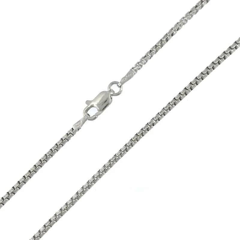 Strieborná retiazka box chain dĺžka retiazky 55cm