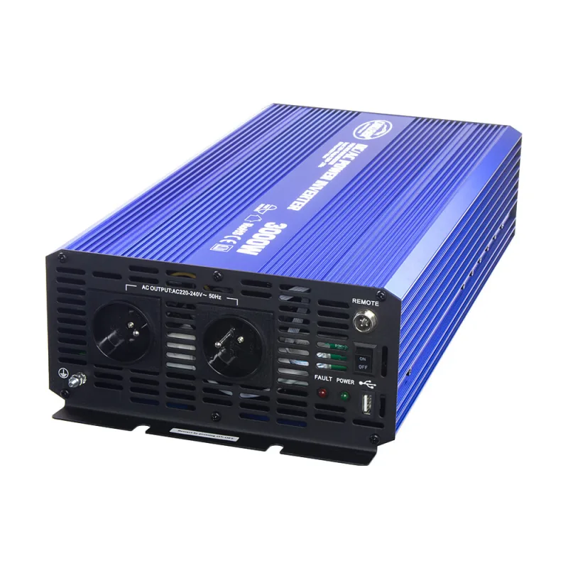 Sinusový měnič napětí z 24/230V + USB, 3000W 35psw3024