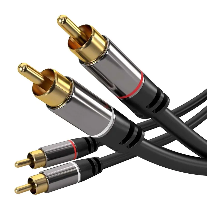 PremiumCord HQ stíněný kabel 2x CINCH-2x CINCH M/M 3m kjqccmm3