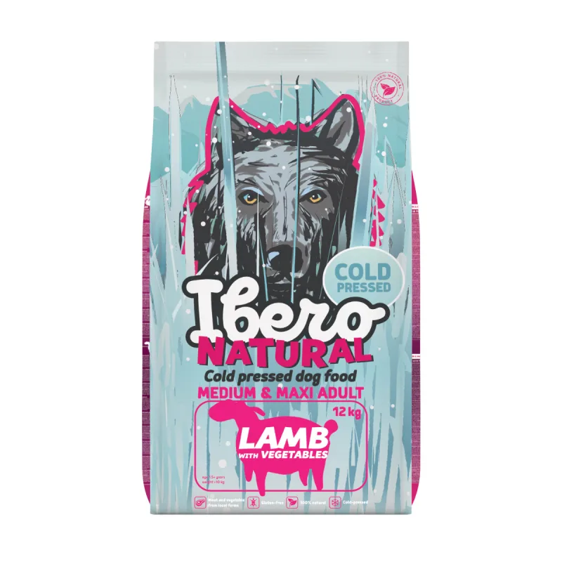 IBERO GF Ibero Cold Press Dog Adult Medium/Large Lamb - 12kg