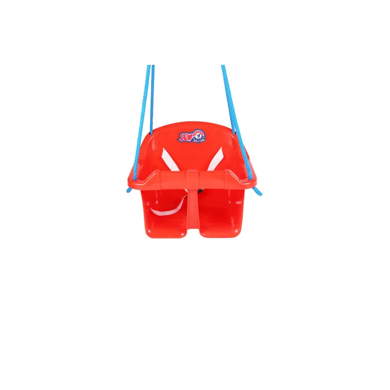 Teddies Hojdačka Baby plast červená nosnosť 20kg 36x30x29cm 24m+