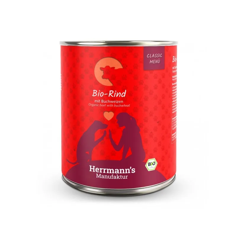 Herrmanns BIO Hovädzie mäso s pohánkou, konzerva 6x 800 g
