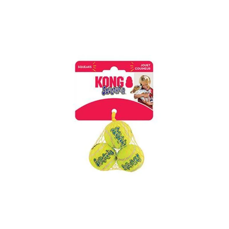 Hračka Kong Dog SqueakAir Lopta s pískatkom tenis, guma vulkanizovaná, (3ks/bal.) M
