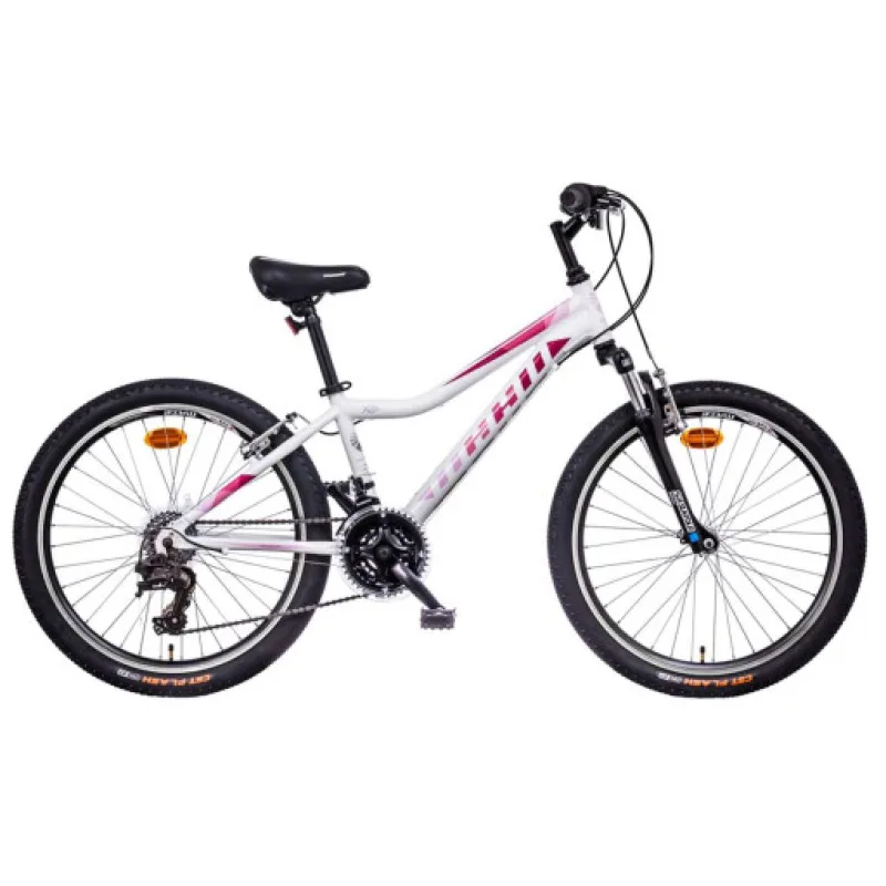 Mayo 24" Fit V, Dětské hoské kolo, bílo-růžové