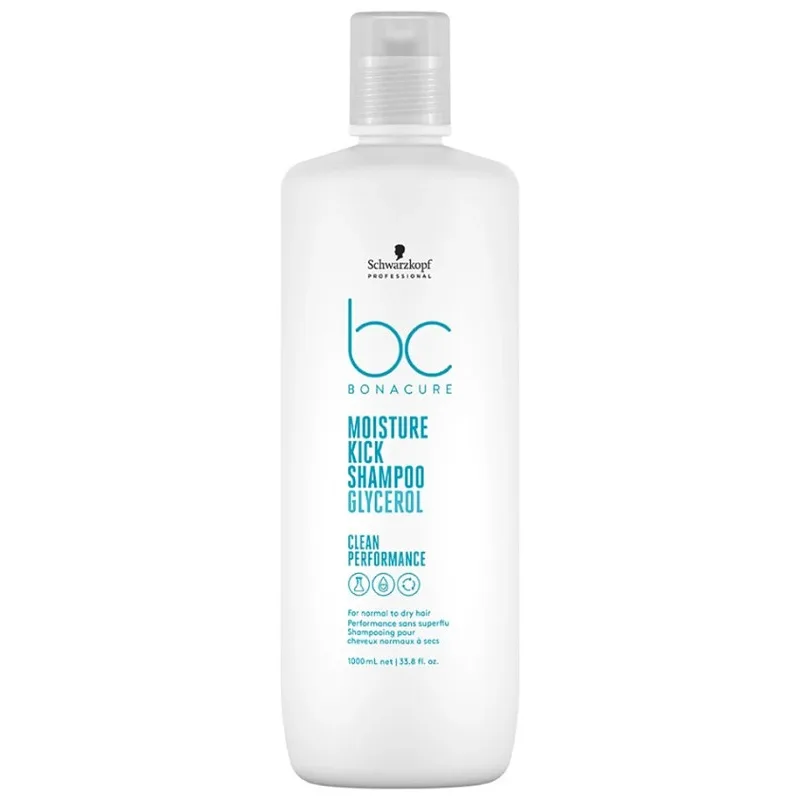 SCHWARZKOPF BC Moisture Kick Shampoo 1000ml - šampón pre suché vlnité a trvalené vlasy