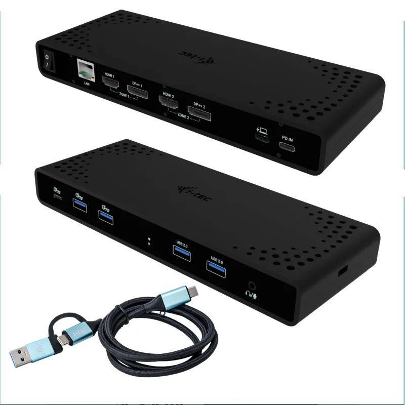 i-tec Universal Dual 4K Display Docking Station, Power Delivery 85W CADUA4KDOCKPDB