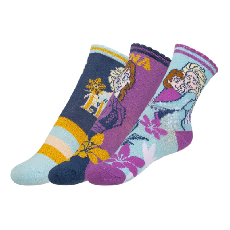 Bellatex Ponožky dětské Frozen, 3 páry - vel. 31-34
