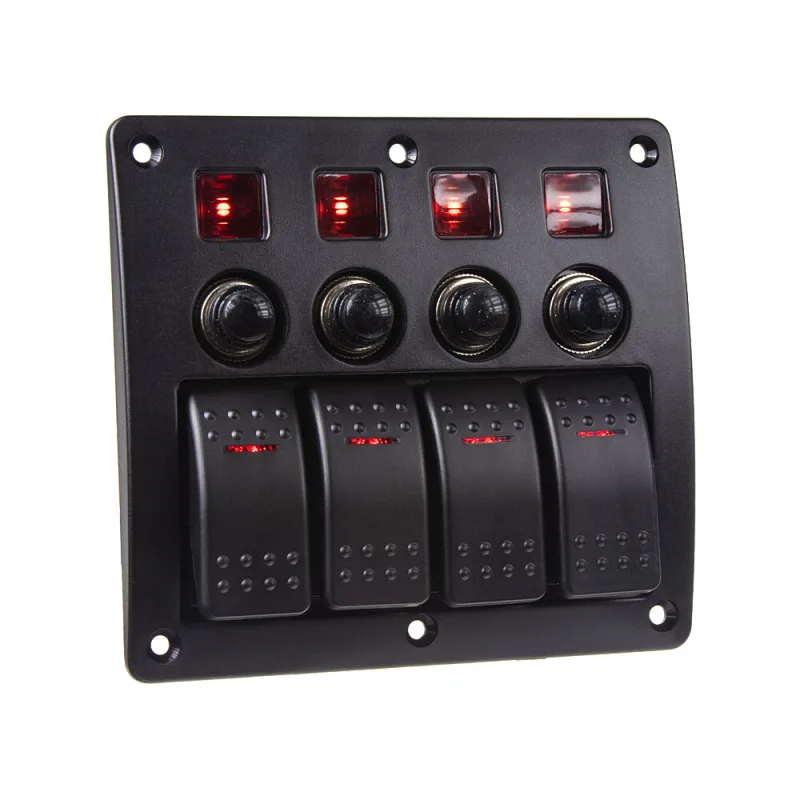 Panel s 4x spínači Rocker 12/24V 47150