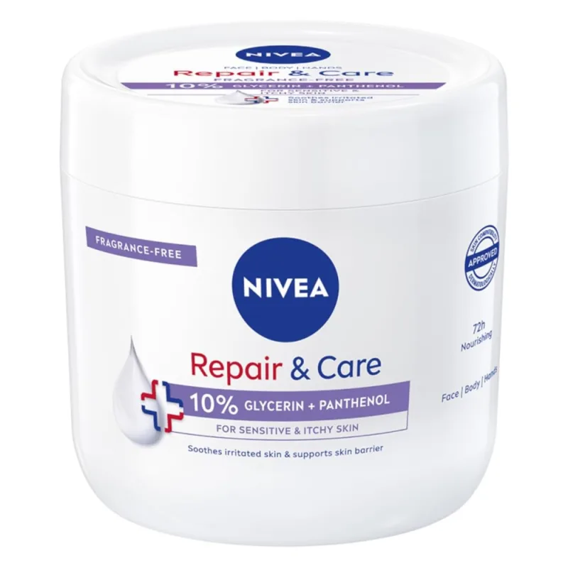 Nivea, Repair &amp; Care Sensitive hydratačný a ochranný krém 400 ml