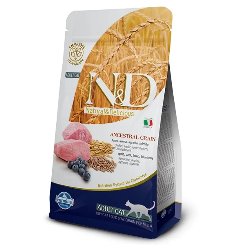 Farmina N&D cat AG adult, lamb, spelt, oats & blueberry 0,3 kg