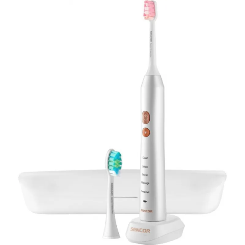 SENCOR SOC 3313WH Sonická elektrická zubná kefka s UV sterilizátorom - biely