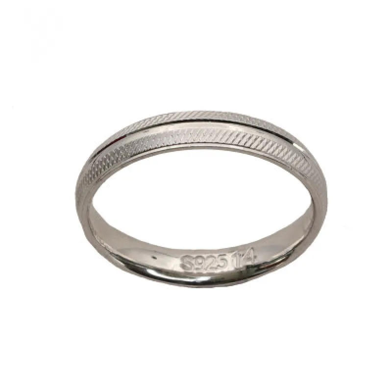 Strieborný snubný prsteň KA R3129, 58