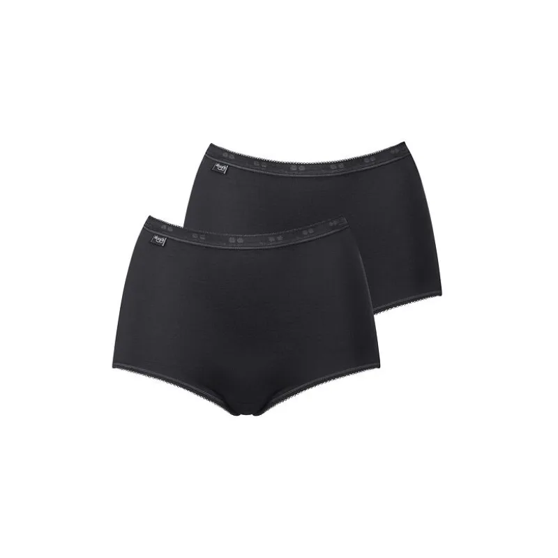 2pack Vysoké nohavičky Basic+ Maxi čierne 6XL