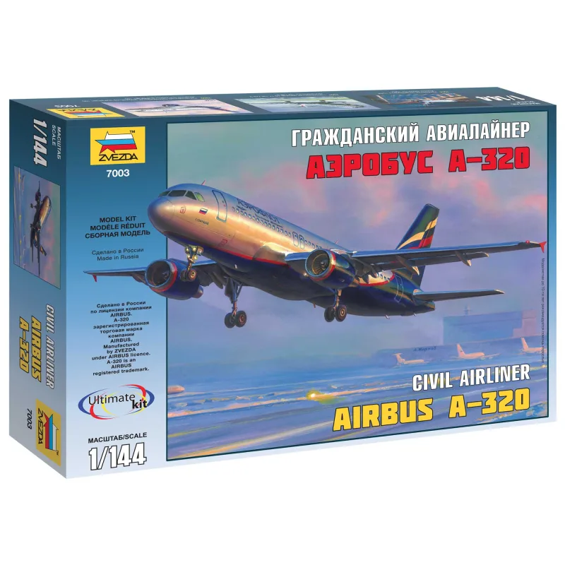 Zvezda Model Kit lietadlo 7003 - Airbus A-320 (1:144)