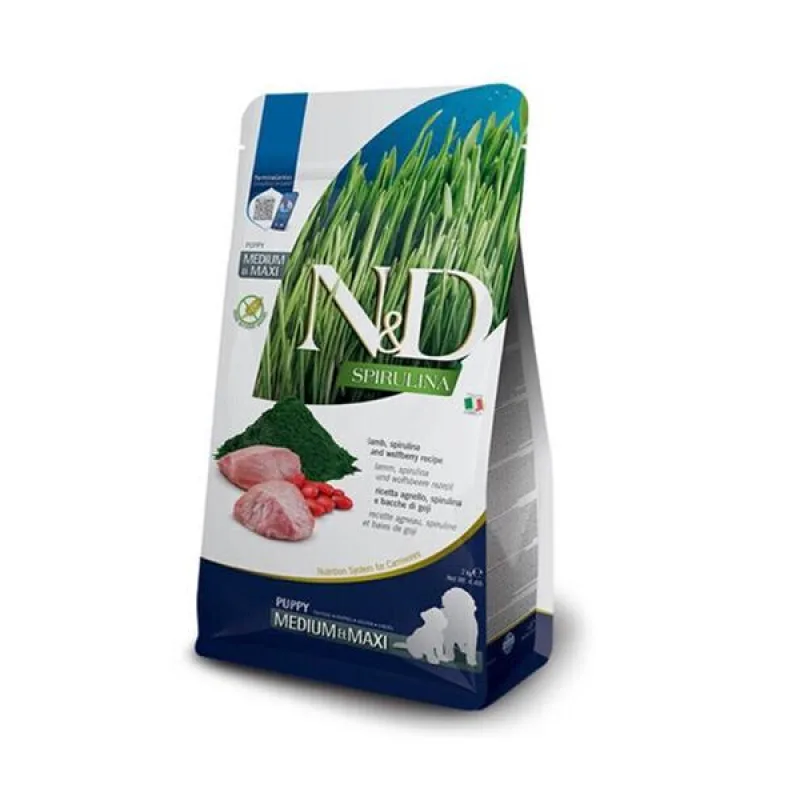Farmina N&D dog SPIRULINA (GF) puppy medium & maxi, lamb 7 kg