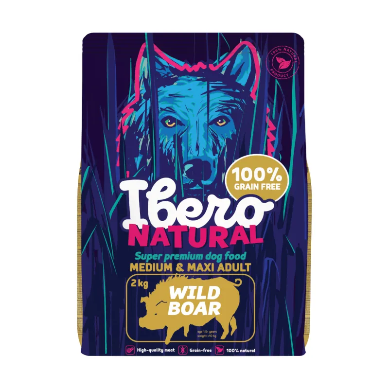 IBERO GF Ibero Grain-free Dog Medium & Maxi Adult Wild Boar - 2kg