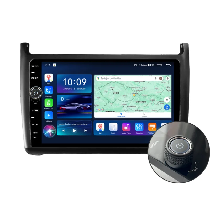 Everest 2DIN autorádio EVE18 Android, Volkswagen Polo B350