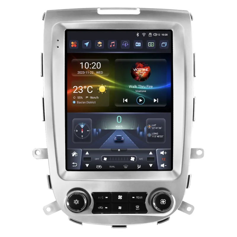 HIZPO HYSTF902 Autorádio 9,7“ Android 13 Hyundai Santa Fe 2 Barva: 8S9701 (8+128GB) - Stříbrná CHR3302_8SSTR