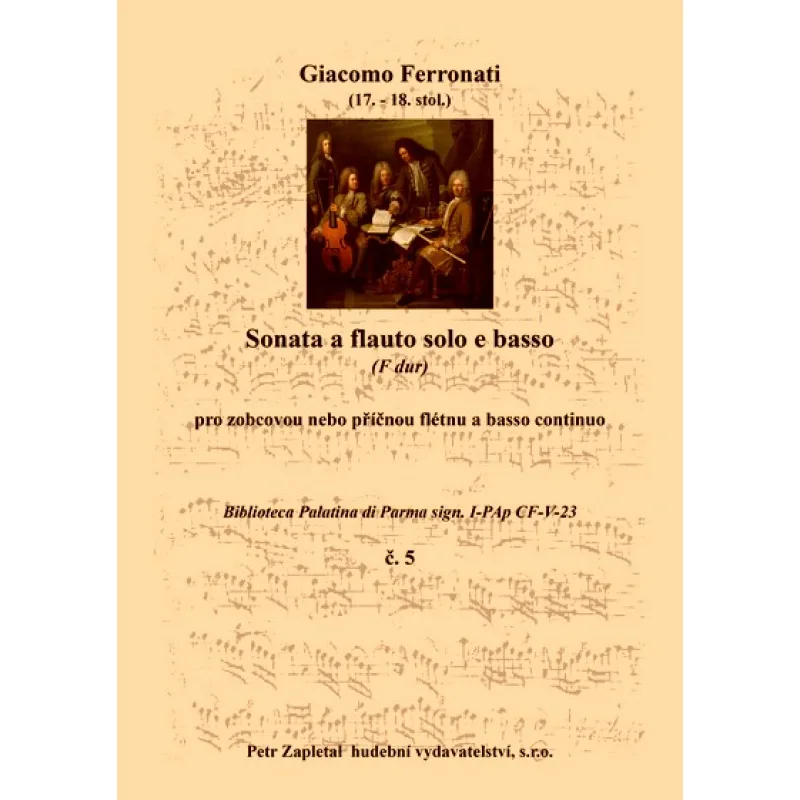 NotaNota Sonata a flauto solo e basso (Biblioteca Palatina 5)