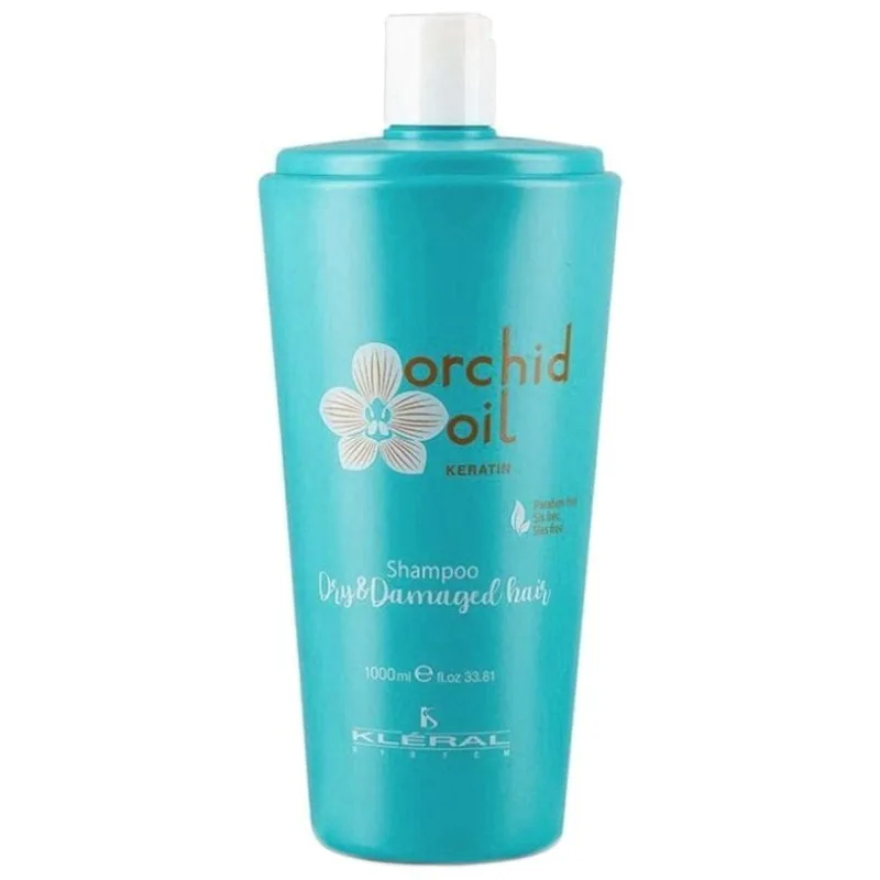 KLÉRAL Orchid Oil Keratín Dry Damaged Shampoo 1000ml - keratínový šampón na suché vlasy