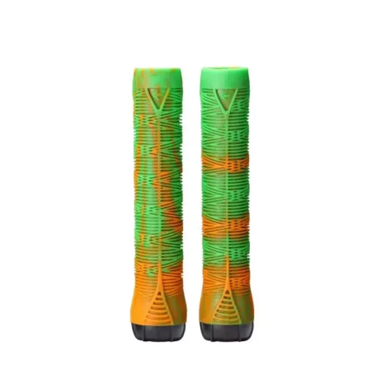 BLUNT V2 FLANGELESS HANDLEBAR GRIPS - GREEN / ORANGE