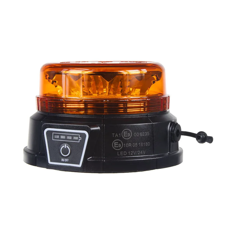 AKU LED maják, 12x3W oranžový, magnet, ECE R10, R65 wlbat185
