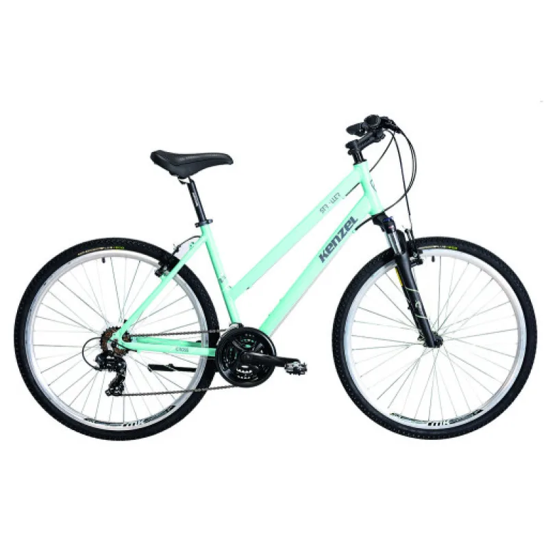Kenzel Dámské krosové kolo Stroller Cross woman 2025 tyrkysové (rám. 44)