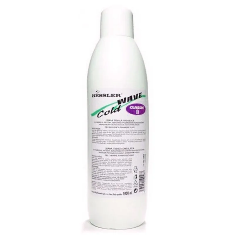 HESSLER Cold Wave Classic 0 - jemná trvalá ondulácia pre obťažne ondulovateľné vlasy 1000ml