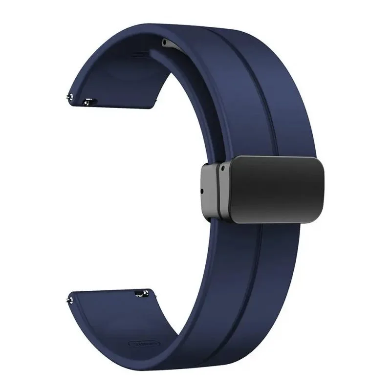 Silikonový řemínek s magnetickou přezkou 22 mm - Tmavě modrý ESES 1530004035