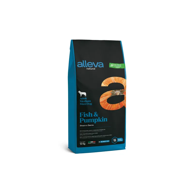 Alleva NATURAL dog fish&pumpkin adult medium/maxi 12 kg