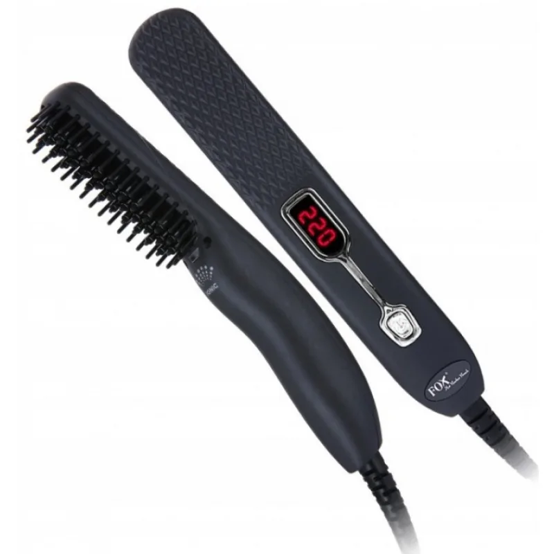 FOX Barber Brush IONIC profesionálna elektrická žehliaca kefa na fúzy a vlasy